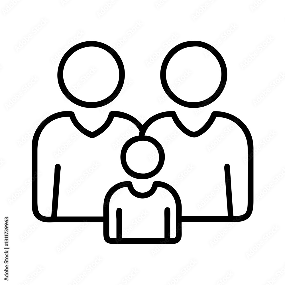Fototapeta premium family generic icon, family generic line art - simple line art of family generic, perfect for family generic logos and icons