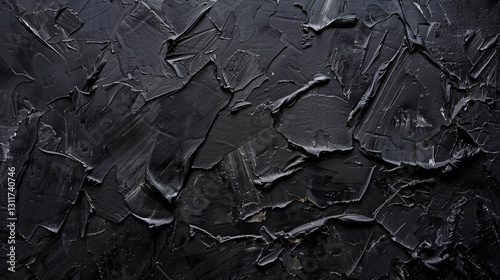 Black wall background featuring natural paintbrush stroke textures on textured cement or stone, evoking a concept suitable for horror and Halloween themes.