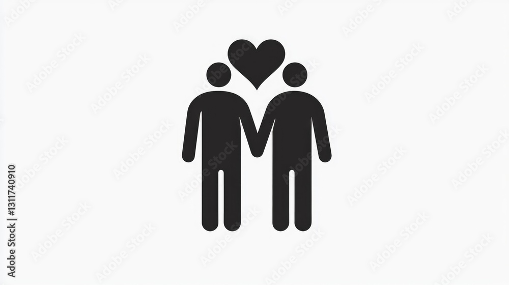 Silhouetted graphic of a couple embracing, symbolizing love and affection. Silhouetted graphic of a couple embracing, symbolizing love and affection.