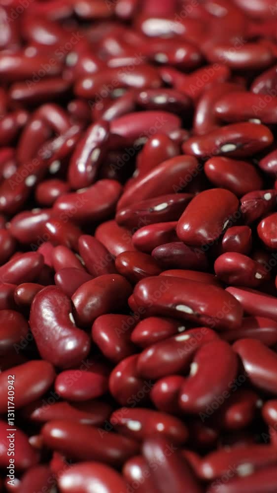 Close-Up of Shiny Red Kidney Beans Organic Food Close-Up of Shiny Red Kidney Beans Organic Food