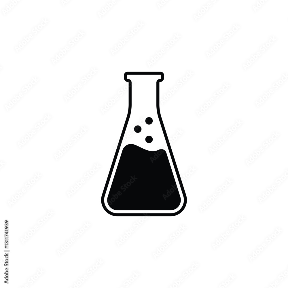 Test tube symbol and vector icon isolated on a white backdrop Test tube symbol and vector icon isolated on a white backdrop