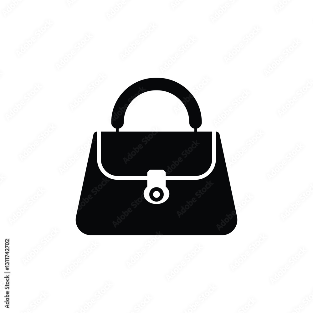 Women purse symbol design isolated on a white background Women purse symbol design isolated on a white background