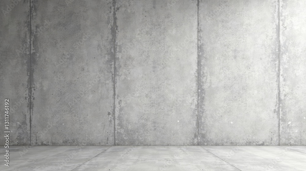 Empty Industrial Room with a Concrete Wall and Floor, Ideal for Design Presentations Empty Industrial Room with a Concrete Wall and Floor, Ideal for Design Presentations