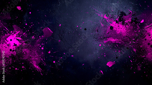 Magenta and Bronze Splattered Brushstroke Art with Halftone Explosions and Grunge Splatter for Vibrant Wallpaper
