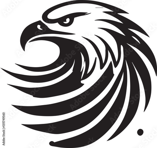 black eagle head vector, eagle head silhouette vector, eagle head logo vector, eagle head vector icon, eagle silhouette vector isolated on white background