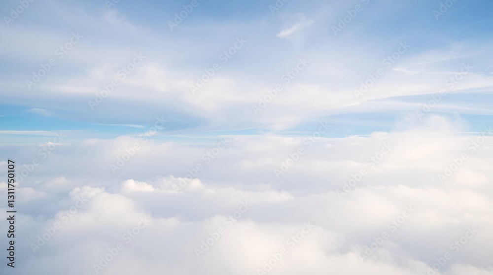 Ethereal High-Altitude Clouds in Soft Pastel Blues and Whites – Ethereal High-Altitude Clouds in Soft Pastel Blues and Whites –