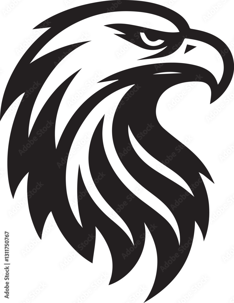 Obraz premium black eagle head vector, eagle head silhouette vector, eagle head logo vector, eagle head vector icon, eagle silhouette vector isolated on white background