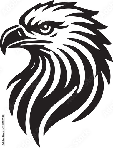 Wallpaper Mural black eagle head vector, eagle head silhouette vector, eagle head logo vector, eagle head vector icon, eagle silhouette vector isolated on white background Torontodigital.ca