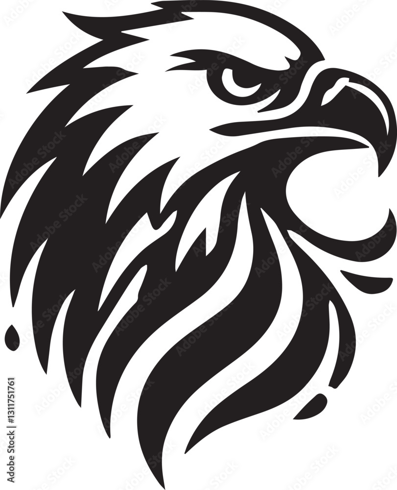 Obraz premium black eagle head vector, eagle head silhouette vector, eagle head logo vector, eagle head vector icon, eagle silhouette vector isolated on white background