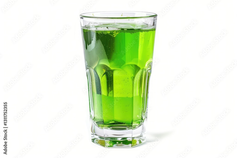 Green Beer with Bubbles in a Clear Pint Glass, Isolated for St. Patrick’s Day Artwork Green Beer with Bubbles in a Clear Pint Glass, Isolated for St. Patrick’s Day Artwork