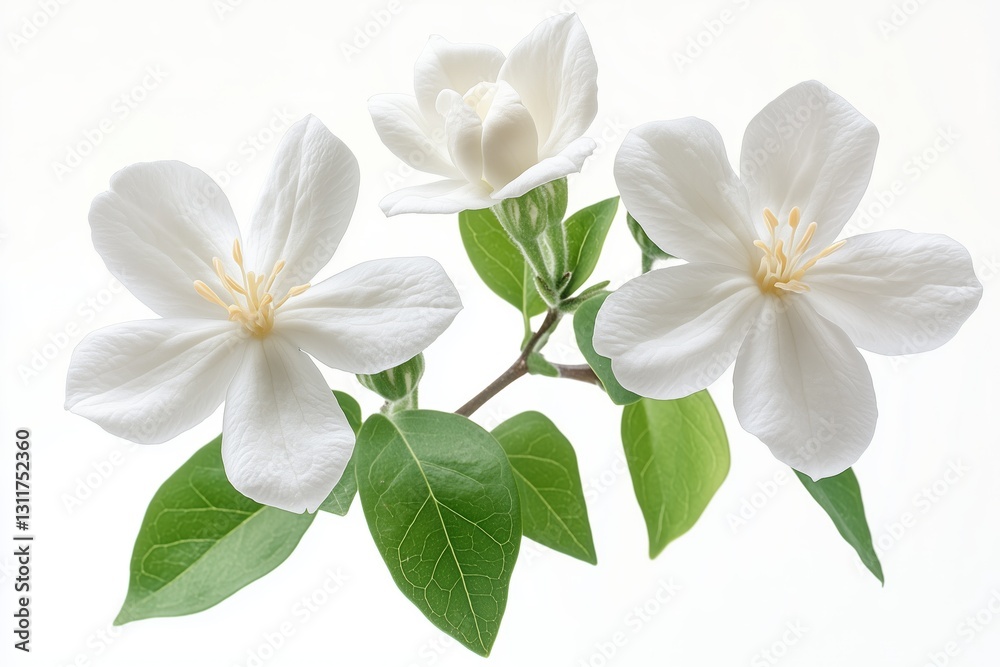 Jasmine white flower on white background. Jasmine white flower isolated on white background Jasmine white flower on white background. Jasmine white flower isolated on white background