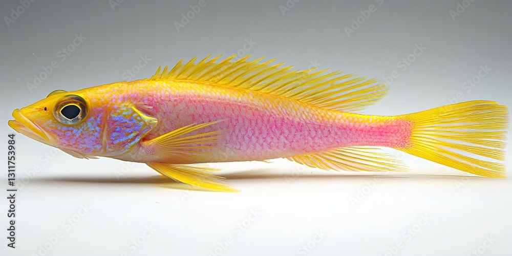 Fototapeta premium Fresh caught yellow perch isolated on a white background , isolated on white background