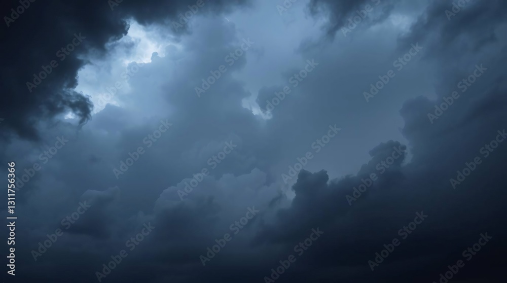 Dramatic Dark Storm Clouds with Moody Atmosphere and Contrasting Light Dramatic Dark Storm Clouds with Moody Atmosphere and Contrasting Light