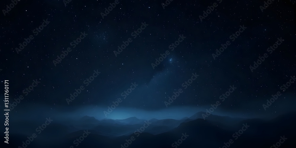 Fototapeta premium A Mysterious Cosmic Void Filled with Whispering Nebulae and Stars, Creating a Vast, Silent Universe