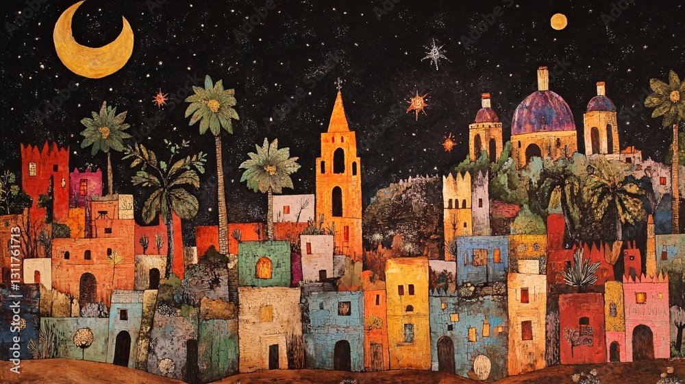Fototapeta premium San Miguel de Allende Night Scene Image