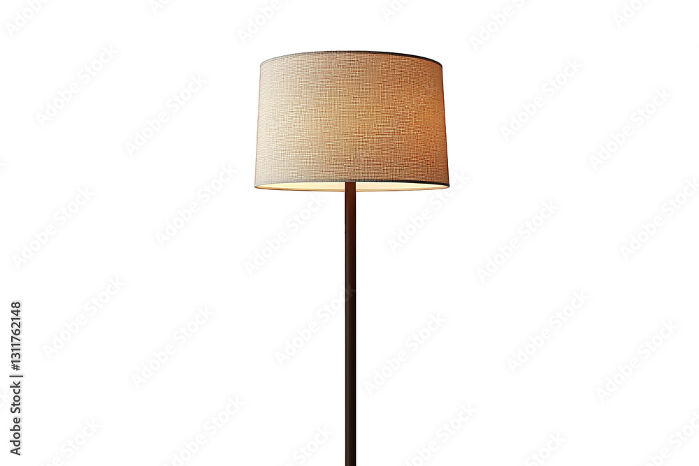 simple. elegant floor lamp with a cylindrical shade in a neutral fabric. standing on a slender pole the lamp emits a warm glow. creating a cozy atmosphere. making it suitable for various indoor settin simple. elegant floor lamp with a cylindrical shade in a neutral fabric. standing on a slender pole the lamp emits a warm glow. creating a cozy atmosphere. making it suitable for various indoor settin