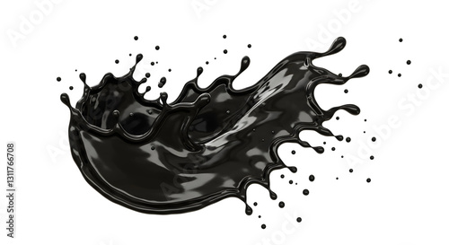 Milk splash isolated on a white background with clean and fresh liquid motion