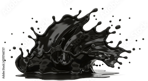 splash isolated on a white background with clean and fresh liquid motion