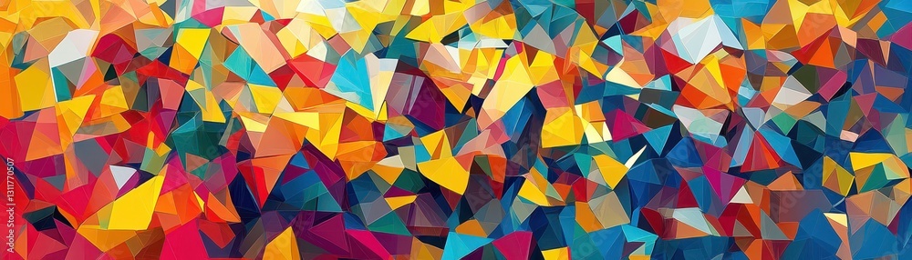 Dynamic overlapping polygons with vivid hues, forming a futuristic and energetic abstract background Dynamic overlapping polygons with vivid hues, forming a futuristic and energetic abstract background