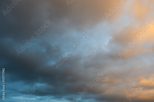 Fototapeta Naklejka Na Ścianę i Meble -  Beautiful clouds on the sky at sunset time.