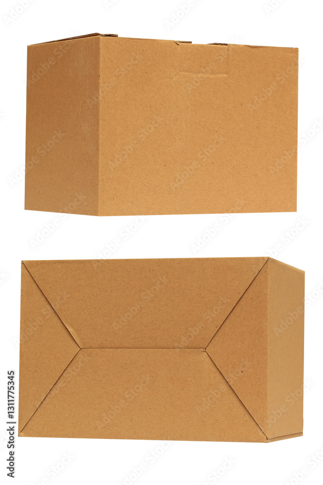 Brown Paper Box isolated on white background Brown Paper Box isolated on white background