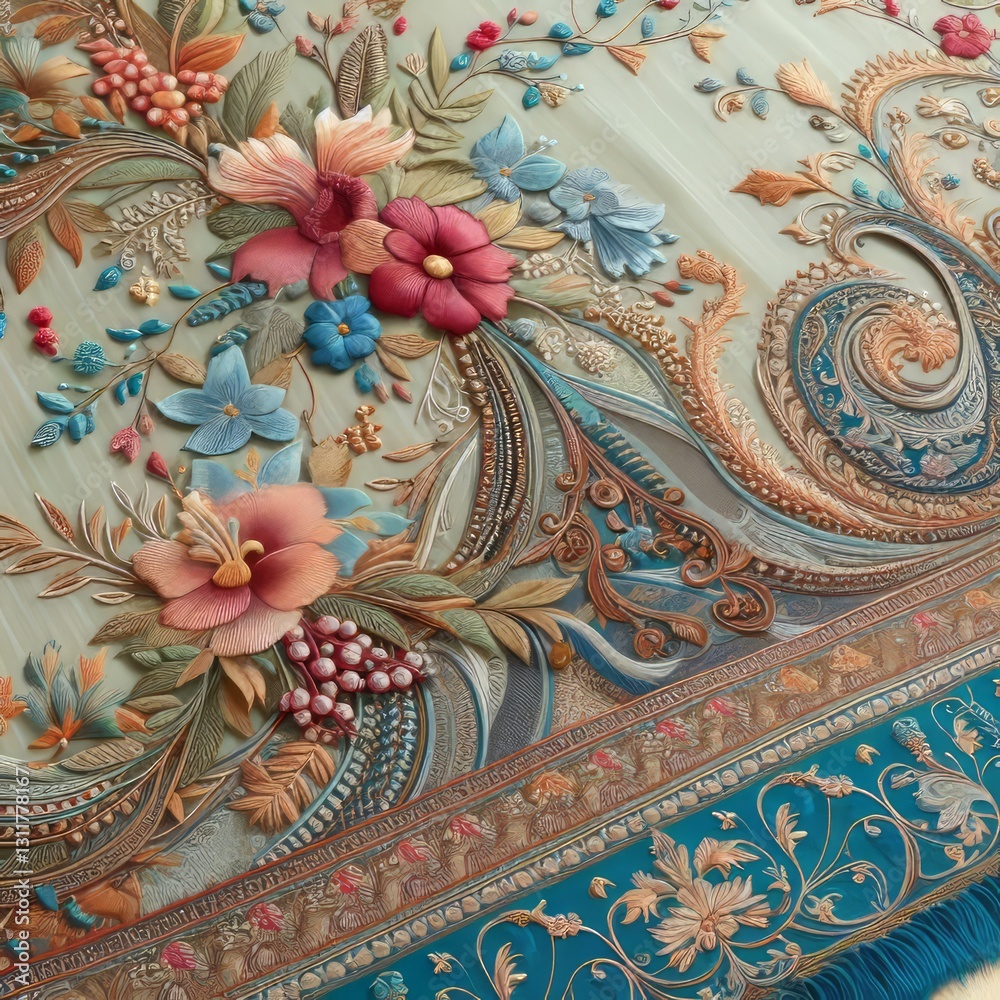 Embroidered Border Chiffon Chiffon with intricate embroidery alo Embroidered Border Chiffon Chiffon with intricate embroidery alo