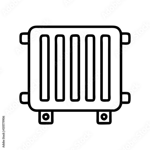 radiator icon, radiator line art - simple line art of radiator, perfect for radiator logos and icons