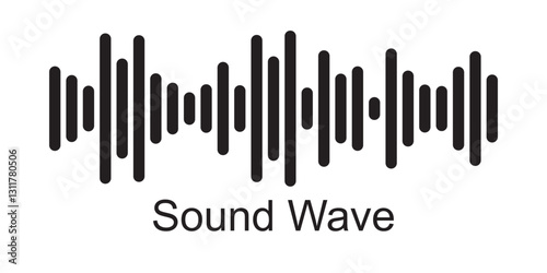 Record player lines social audio of voice volume equalizer with stereo noise sound wave message
