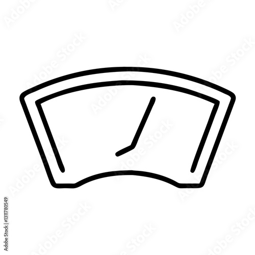 windshield icon, windshield line art - simple line art of windshield, perfect for windshield logos and icons
