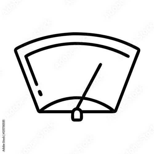 windshield icon, windshield line art - simple line art of windshield, perfect for windshield logos and icons