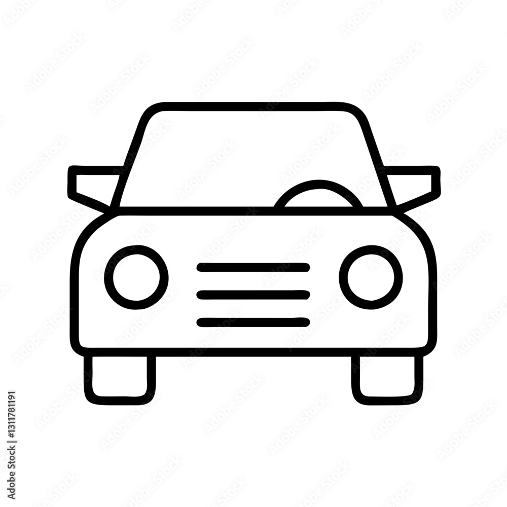 car icon, car line art - simple line art of car, perfect for car logos and icons car icon, car line art - simple line art of car, perfect for car logos and icons
