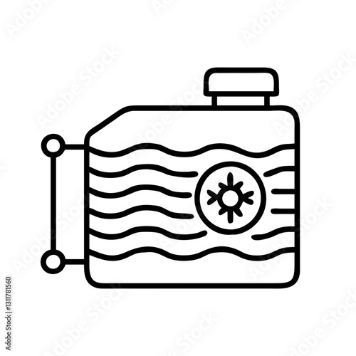 coolant icon, coolant line art - simple line art of coolant, perfect for coolant logos and icons