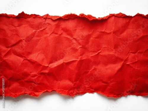 Wallpaper Mural Vintage Ripped Red Paper Texture on White Background - Copy Space for Text or Design Torontodigital.ca