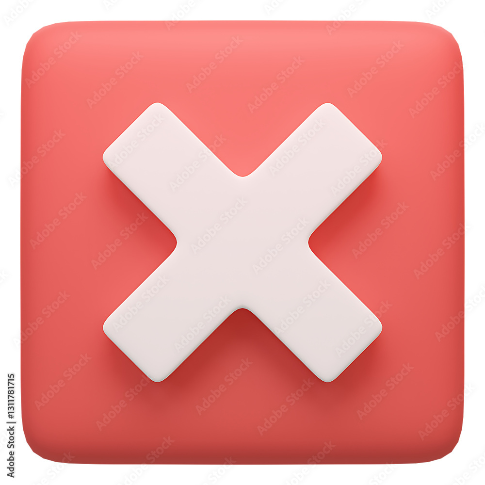 3D Rendered Wrong mark with Detailed Realistic Effects High Quality Transparent PNG 3D Rendered Wrong mark with Detailed Realistic Effects High Quality Transparent PNG