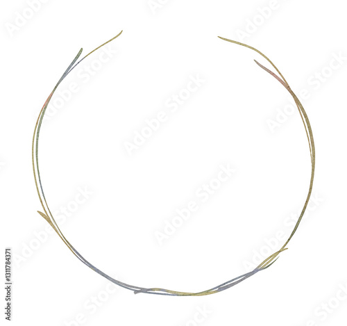 Vector illustration of tree branch flower wreath