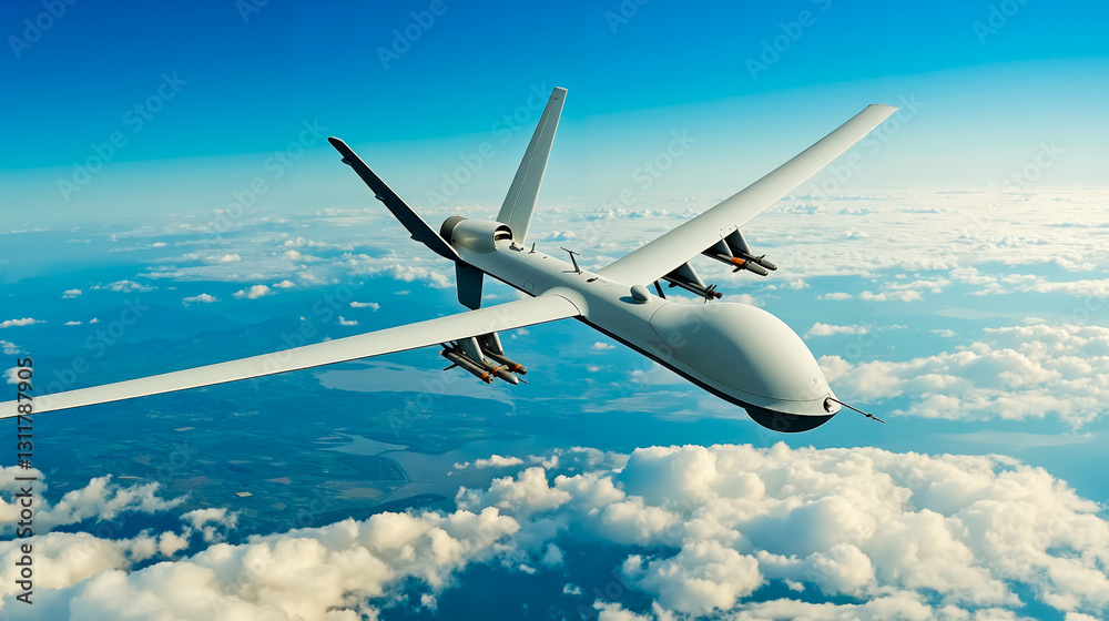 Obraz premium A large white airplane flying through the sky