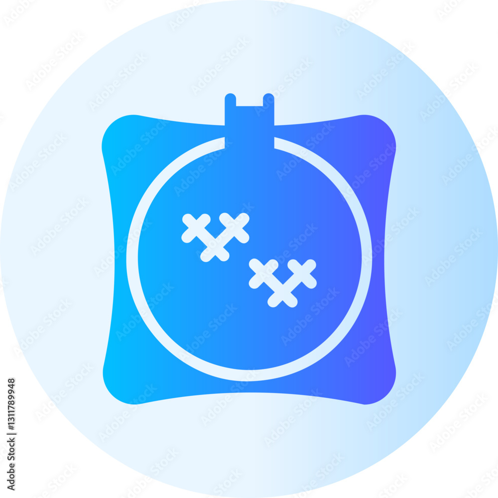 Obraz premium Cross stitch gradient icon
