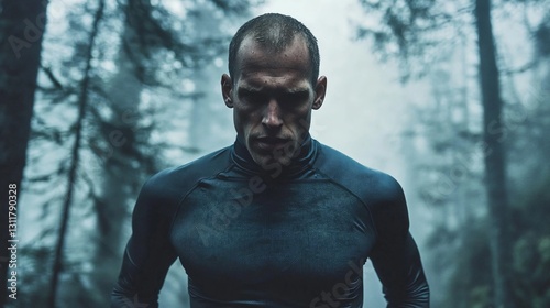 Athlete in Wool Mesh Base Layer for Performance