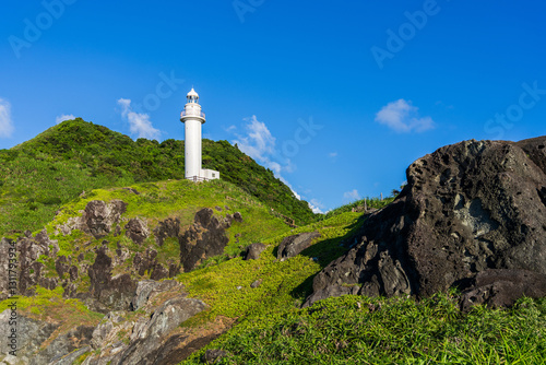 Hirakubozaki Lighthouse on Ishigaki,Japan