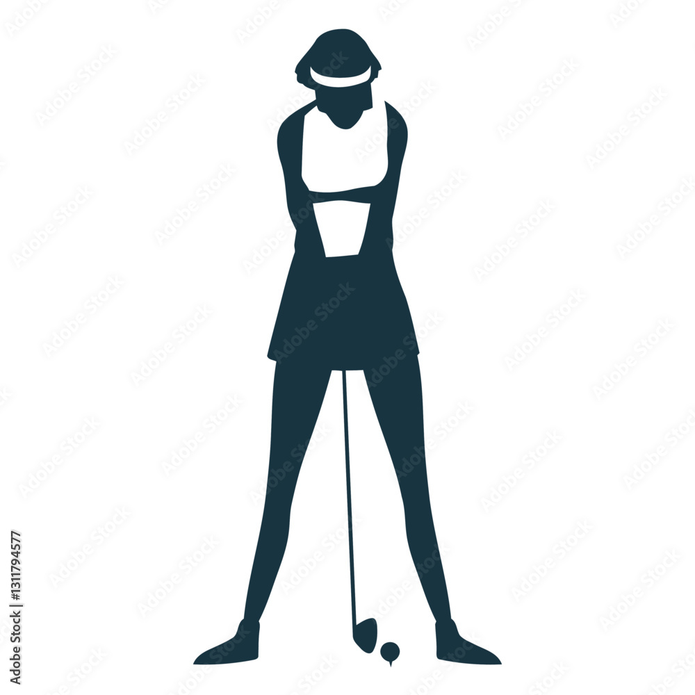 Fototapeta premium player female hair cap shorts t shirt club ball detailed silhouette.eps