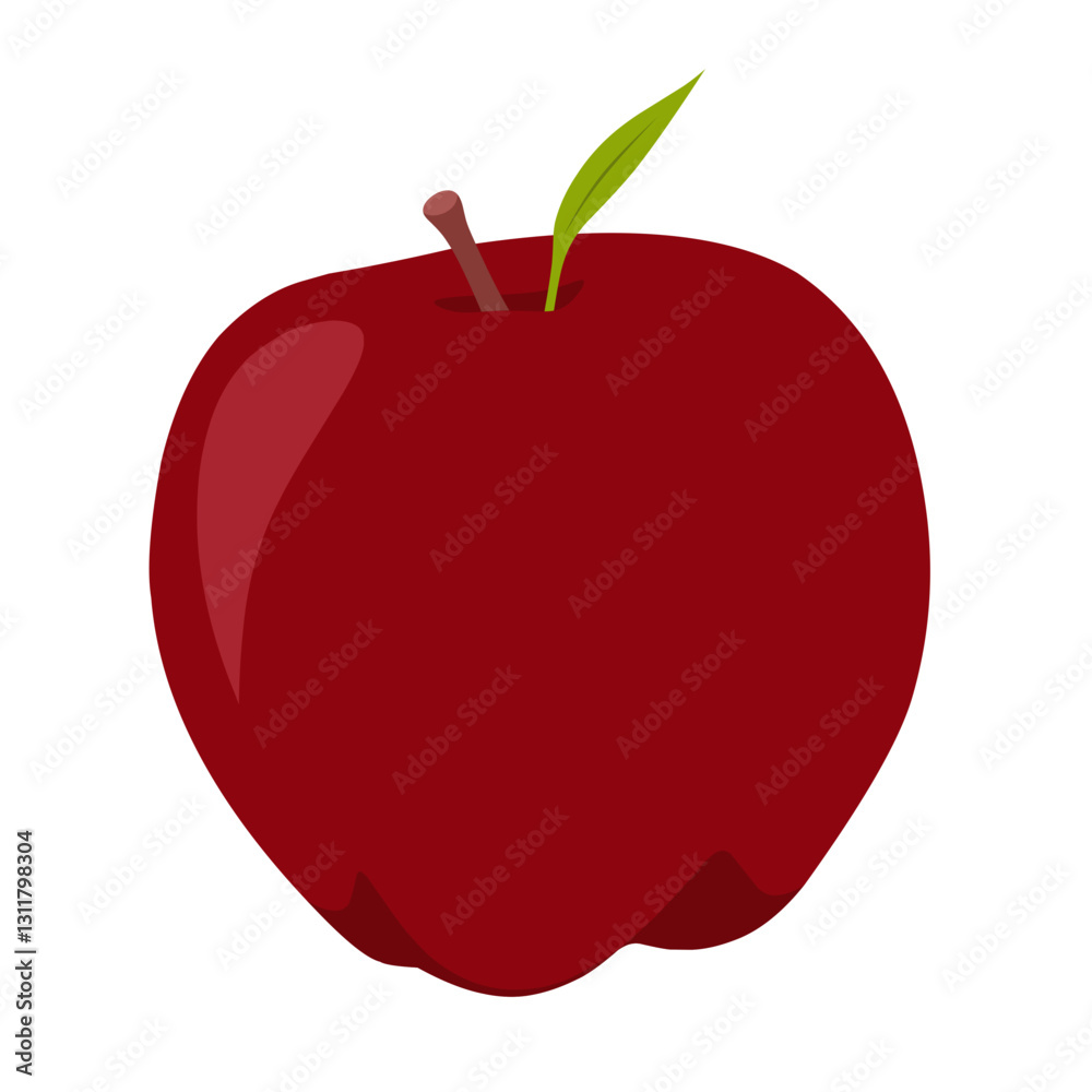 A red apple isolated on a white background A red apple isolated on a white background