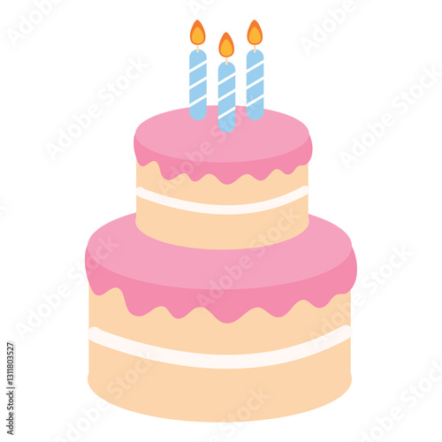 Cartoon Birthday Cake, Birthday Cake Multi color