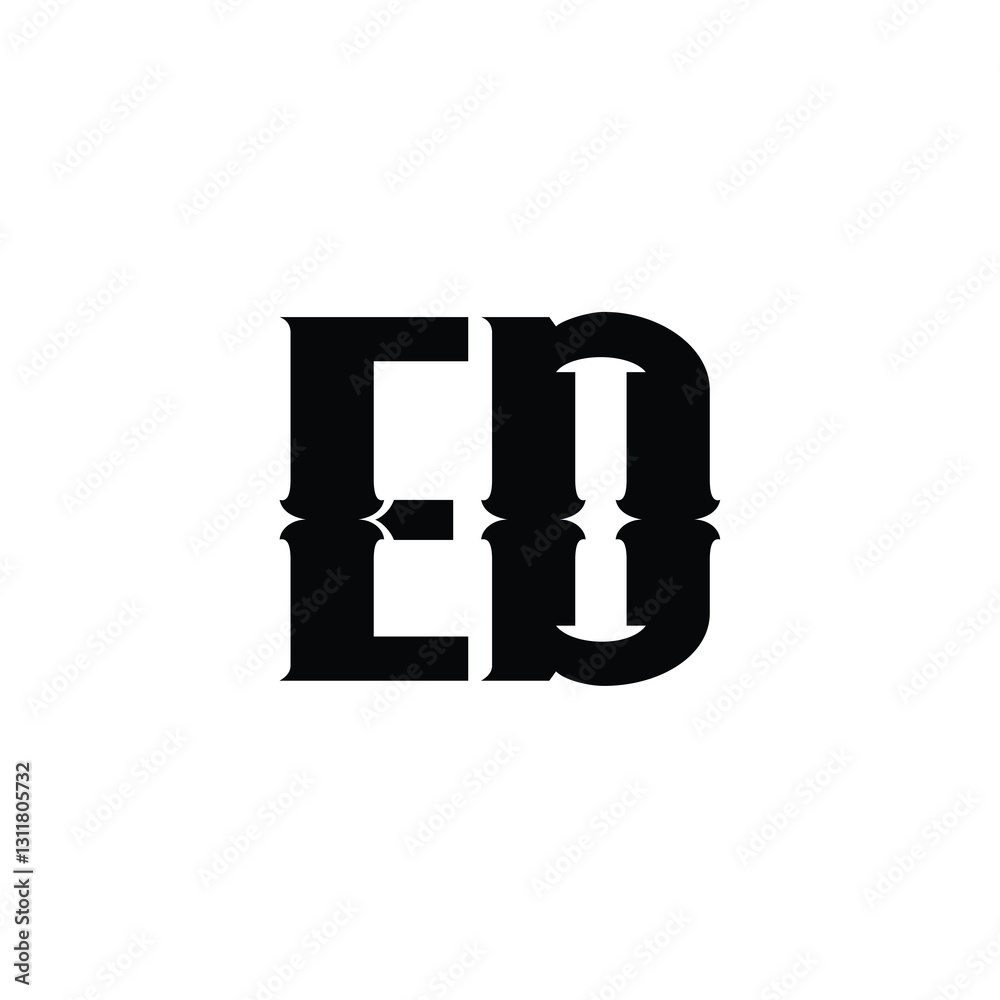ED monogram logo design letter text name symbol monochrome logotype alphabet character simple logo ED monogram logo design letter text name symbol monochrome logotype alphabet character simple logo