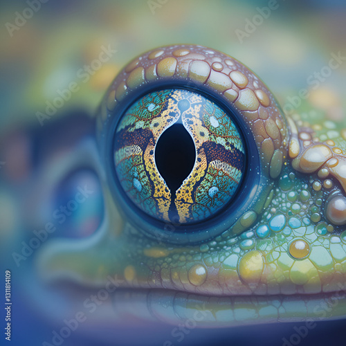 froggy fragment close up of a frogs eye photogram effect