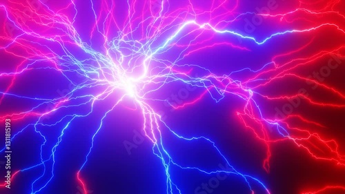 荒れ狂う放電のエネルギーの3Dアニメーション