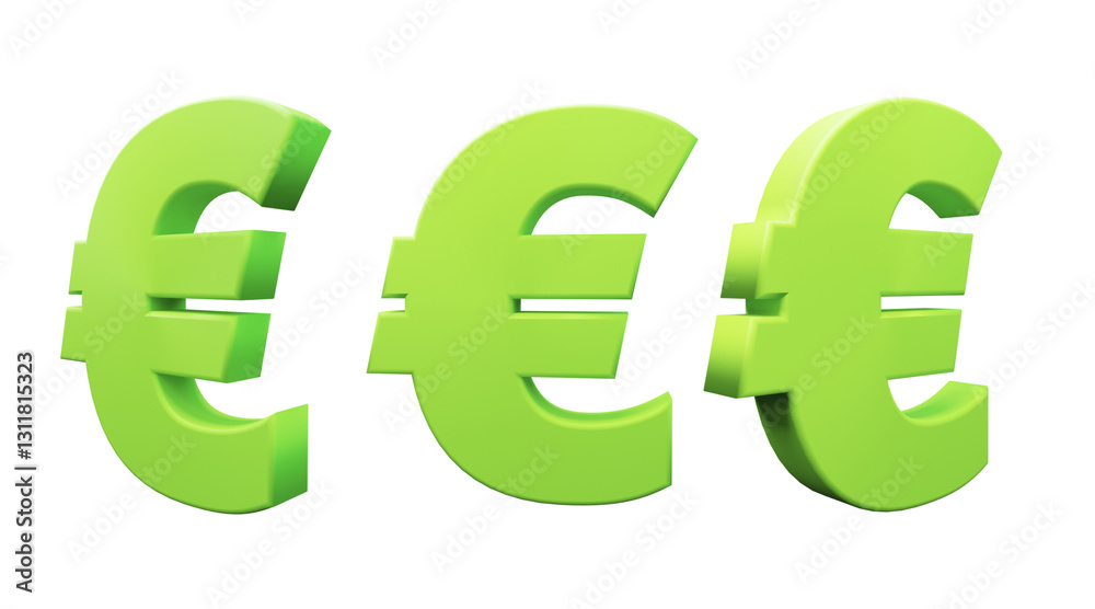 Obraz premium Euro sign icon isolated on a transparent background