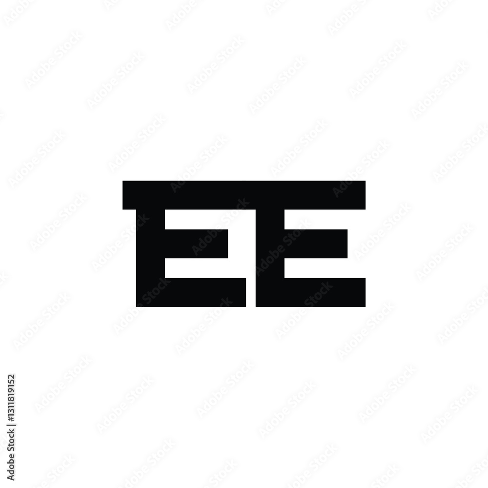 EE monogram logo design letter text name symbol monochrome logotype alphabet character simple logo EE monogram logo design letter text name symbol monochrome logotype alphabet character simple logo