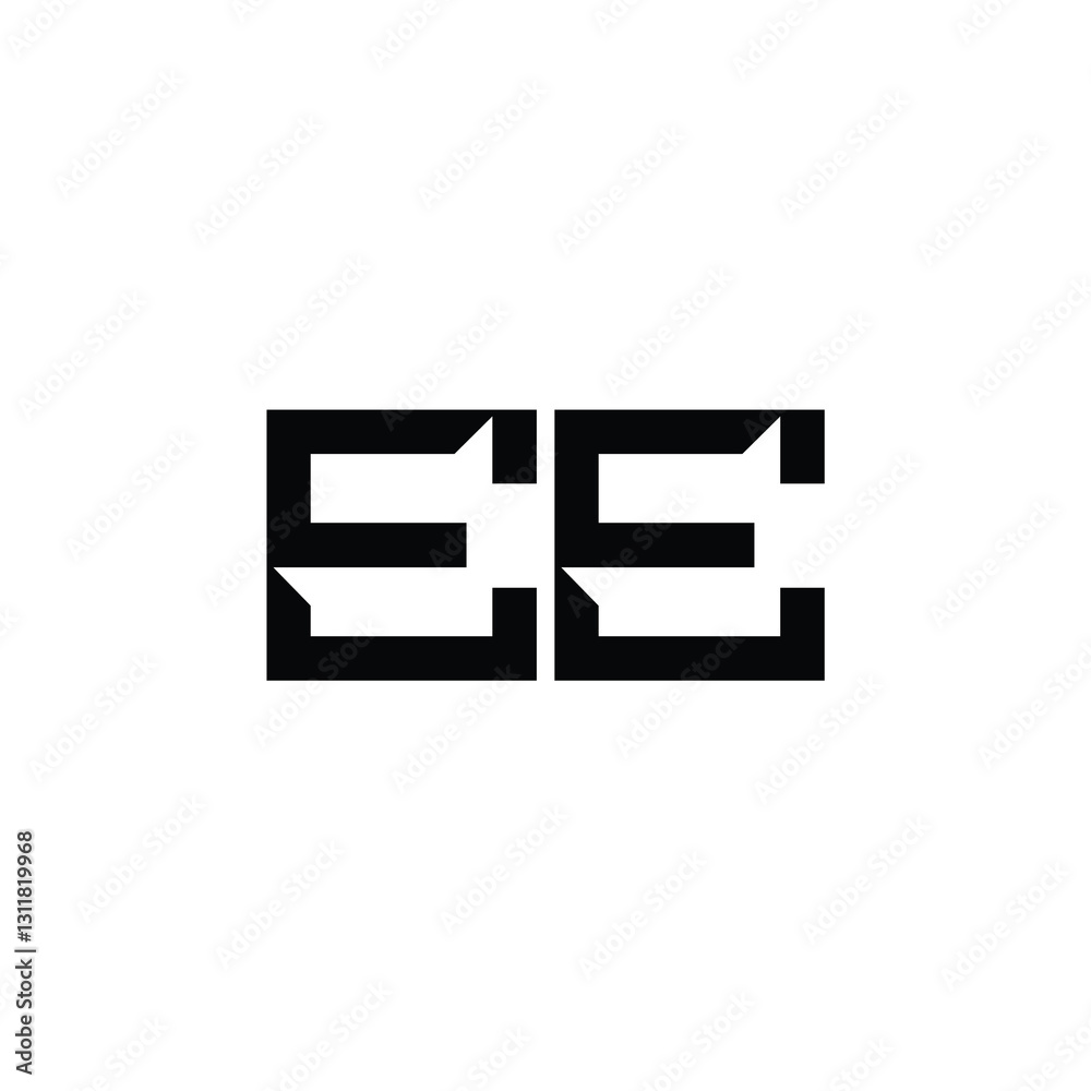 EE monogram logo design letter text name symbol monochrome logotype alphabet character simple logo EE monogram logo design letter text name symbol monochrome logotype alphabet character simple logo