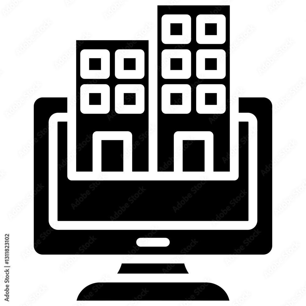 Virtual Office Icon Virtual Office Icon