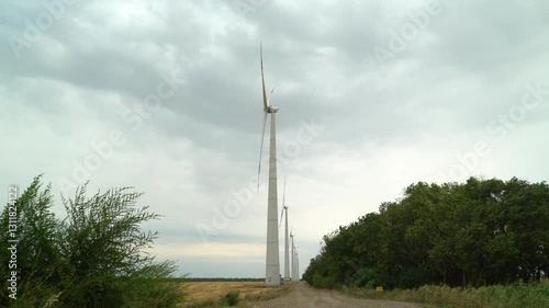 power plant of wind generators green energy